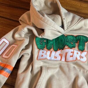 Nostalgia Cream and Orange Graphic Hoodie